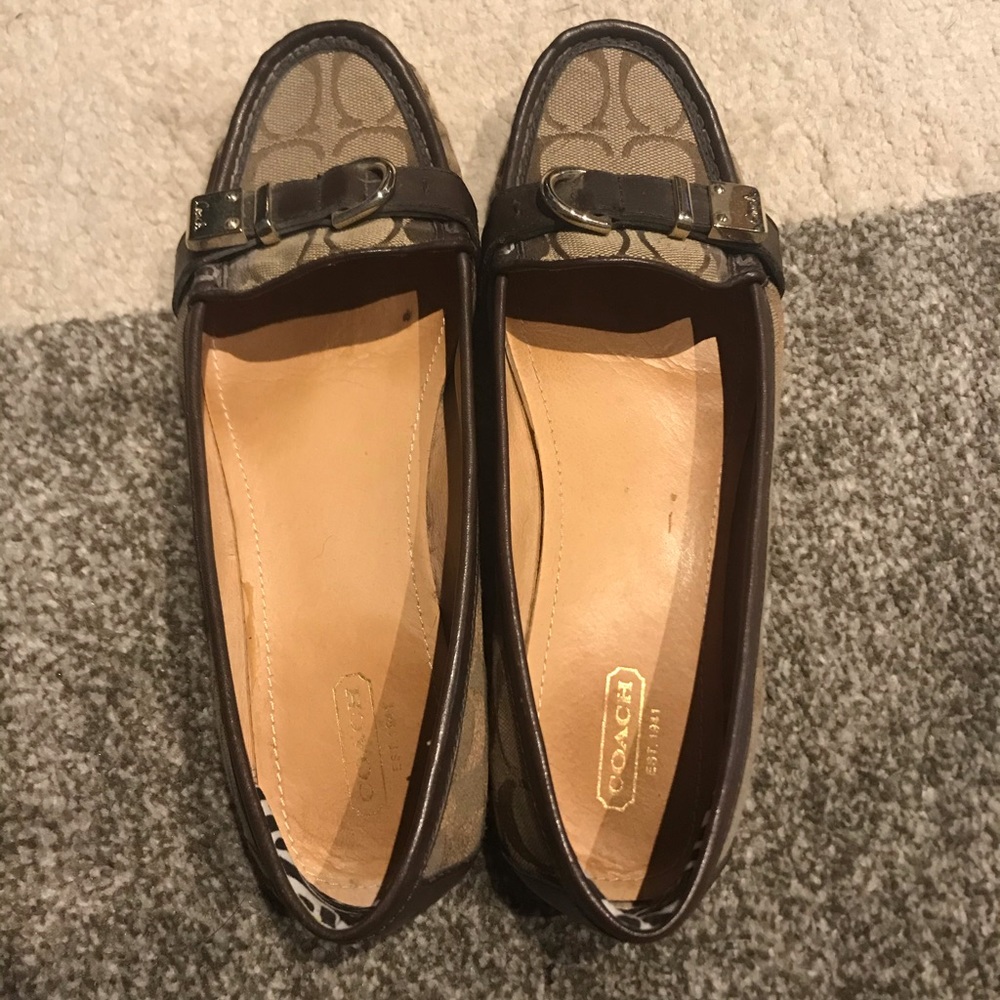 Brown Coach Loafers/ flats